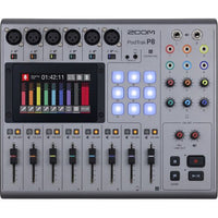 Zoom Podtrak P8 Podcasting Multitrack Recorder & Mixer W/Touch Screen & 6X Mic Pre