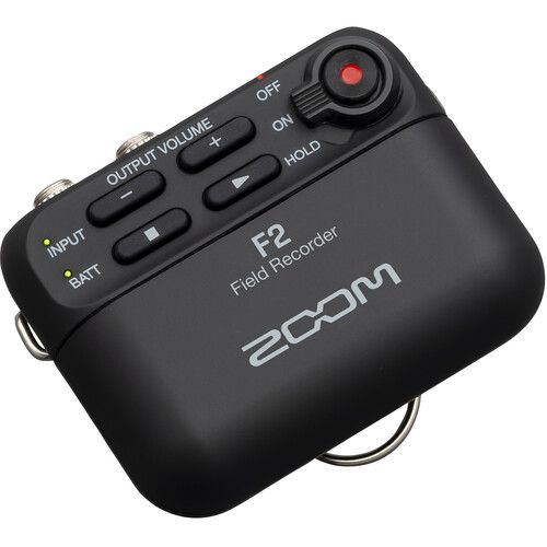 Zoom F2 32-Bit Compact Field Recorder With Lavalier Mic