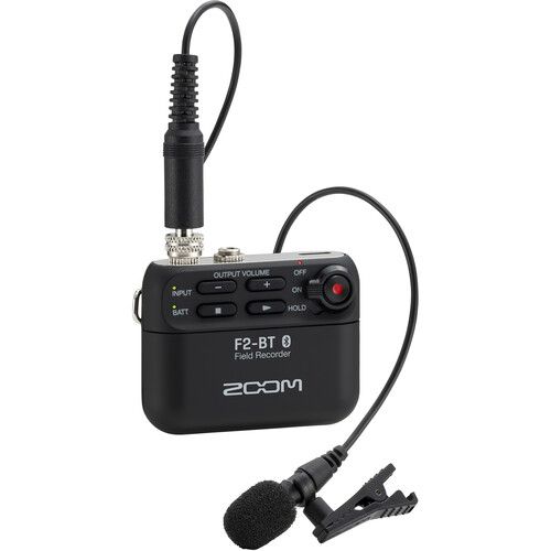 Zoom F2-Bt 32-Bit Compact Field Recorder With Lavalier Microphone & Bluetooth