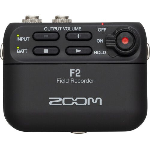 Zoom F2 32-Bit Compact Field Recorder With Lavalier Mic