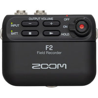 Zoom F2 32-Bit Compact Field Recorder With Lavalier Mic