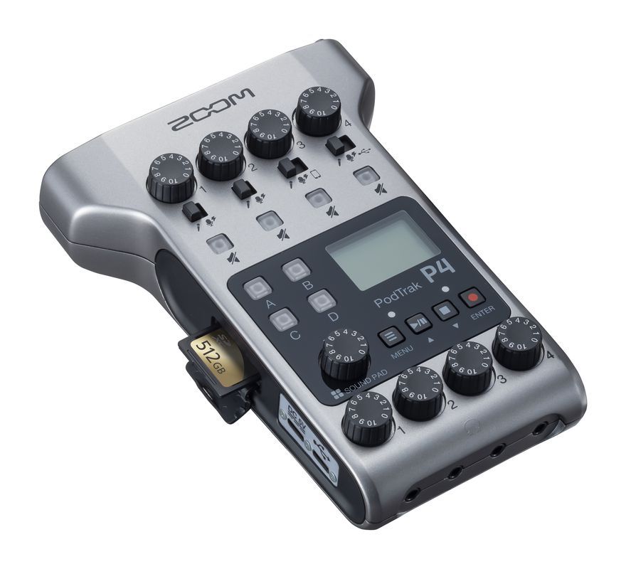 Zoom Podtrak P4 Portable Multitrack Podcast Recorder