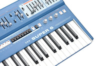 Udo Audio Super 6 Keyboard Blue 12-Voice Binaural Analog-Hybrid Synthesizer