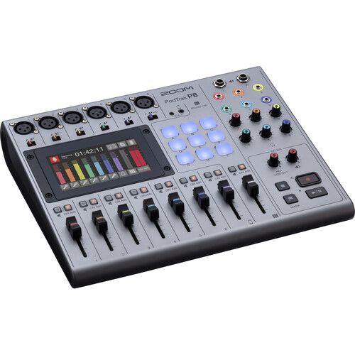 Zoom Podtrak P8 Podcasting Multitrack Recorder & Mixer W/Touch Screen & 6X Mic Pre